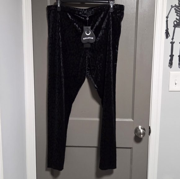 Killstar Caturday Velvet Leggings 4XL NWT - Picture 4 of 5